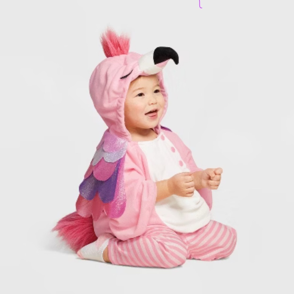 Pink Flamingo Baby Costume 0-6 months